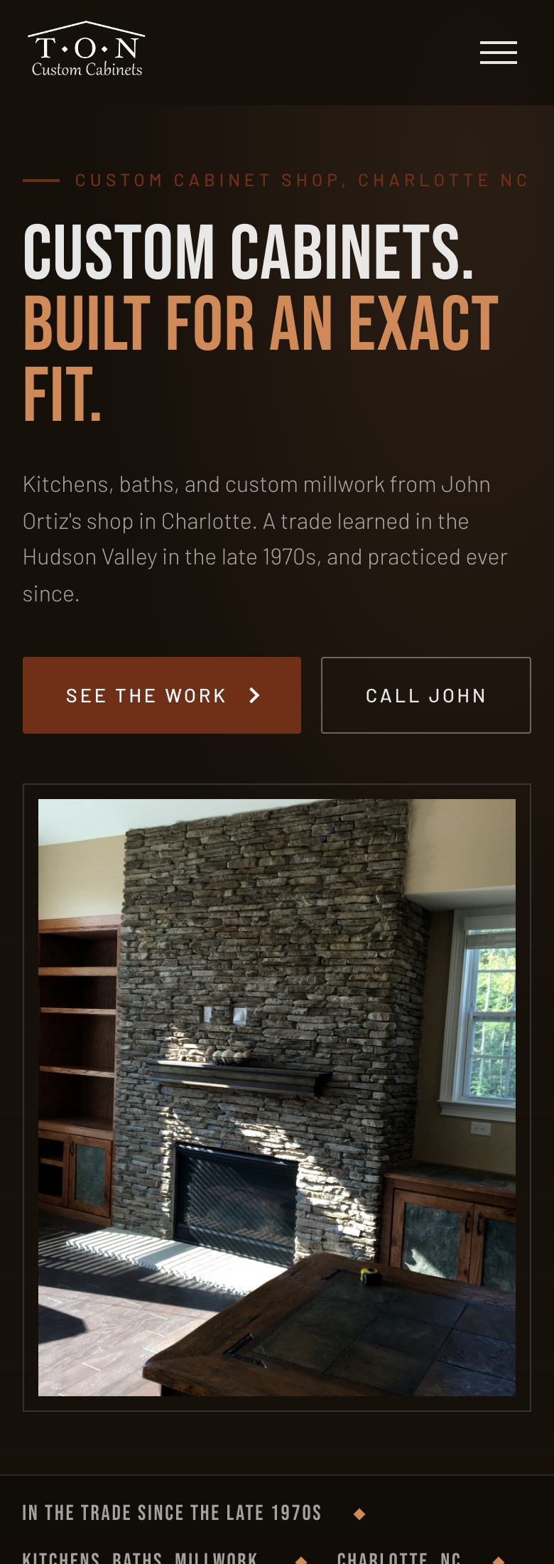 The new homepage on a phone